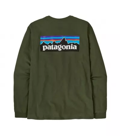 Blouse Patagonia Long-Sleeved P-6 Logo Responsibili-Tee M's